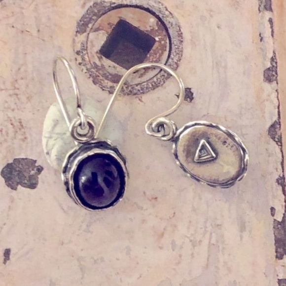 Silpada Sterling Silver Amethyst Earrings - Picture 8 of 9